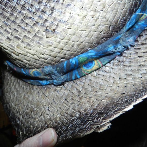 Peter Grimm Sunset drifter Peacock Band tea stained hat NWT! - Picture 6 of 15